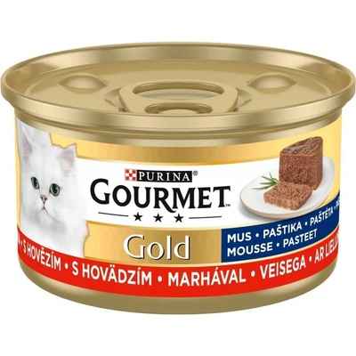 Gourmet Gold cat paštika hovězí 85 g – Zbozi.Blesk.cz