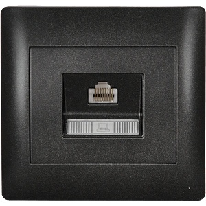 ELMARK Rhyme КОМПЮТЪРЕН КОНТАКТ rj45 (cat5e) ГРАФИТ МЕТ (11285)