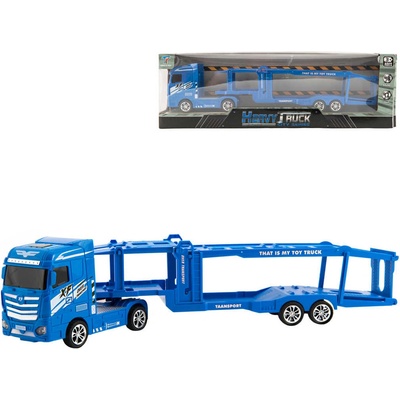 Teddies Auto kamion přepravník plast 35cm na setrvačník na baterie se světlem se zvukem