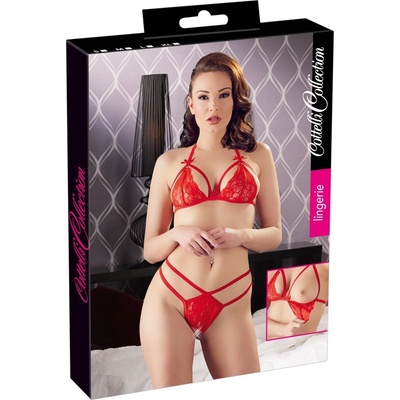 Cottelli - Open Lace Bra Set (Red) – Zboží Dáma