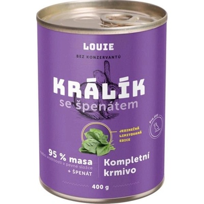 Louie Adult králik se špenátem 400 g