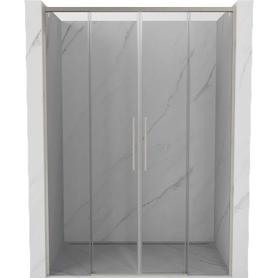 Mexen Rox Дуо плъзгащи се душ врати 140 см, прозрачни, матов никел - 8C2-140-002-97-00 (8C2-140-002-97-00)