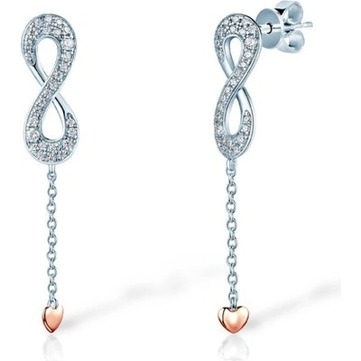 Savicki náušnice Infinity strieborné zirkóny SAVE07863CZZSRW1
