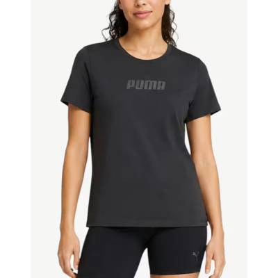 PUMA Train Logo Short Sleeve Tee Black