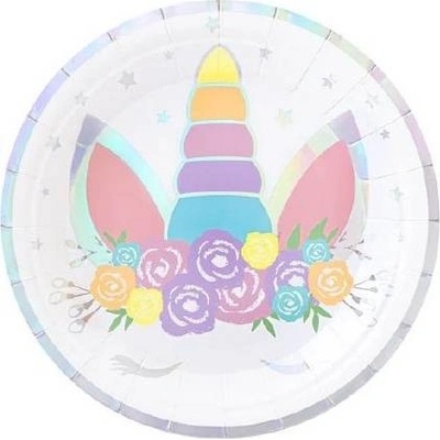 Papierové taniere Unicorn 18 cm, Party Pal