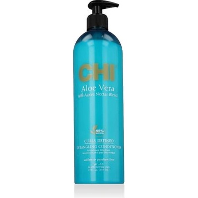 Farouk Systems CHI Aloe Vera Curls Defined Detangling Conditioner 739 ml балсам за чуплива коса за жени