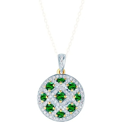 SAVICKI Висулка Savicki: двуцветно злато, смарагди, диаманти