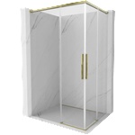 Mexen Rox Duo плъзгаща се кабина за душ 95 x 75 cm, прозрачна, златна - 8C2D-095-075-50-00 (8C2D-095-075-50-00)