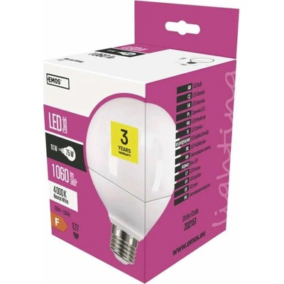 Emos Classic globe 11,1W E27 neutrálna biela
