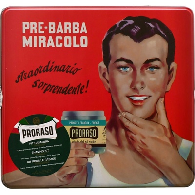 Proraso Gino krém před holením 100 ml + krém na holení 150 ml + voda po holení 100 ml dárková sada