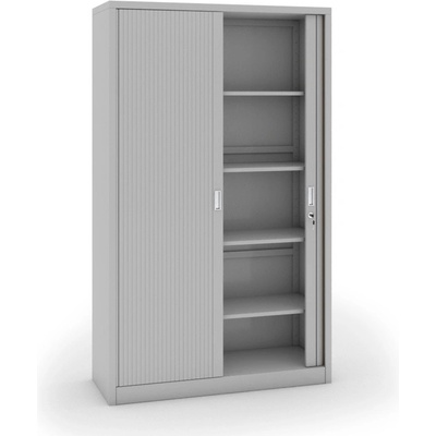 B2B Partner Kovová skříň se roletovými dveřmi, 1990 x 1200 x 450 mm, světle šedá – Zboží Dáma