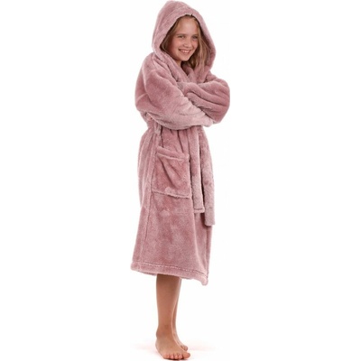 Lilly a Jack Extra dětský dlouhý župan s kapucí světle fialová – Zboží Dáma