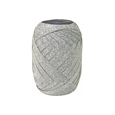 Susycard Vianočná darčeková stuha glitrová strieborná 5mm x 10m