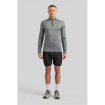 ALTRYN Men's 1/4 Zip Fleece - Black Sdye Marl