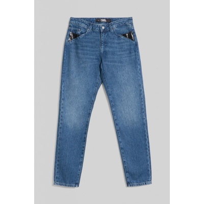 Karl Lagerfeld džínsy logo gf denim modrá