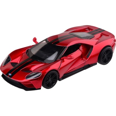 Метална кола Metal Speed Zone - Ford GT 2017, 1: 32, червена (26123C)