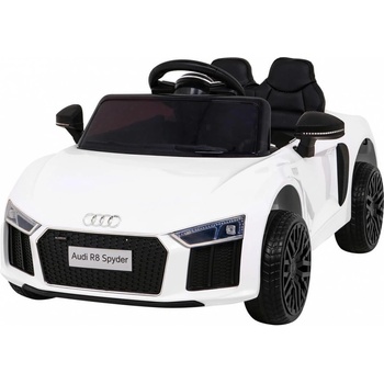 Audi R8 12V - Детска акумулаторна кола, Бяла, EVA гуми (913477R)
