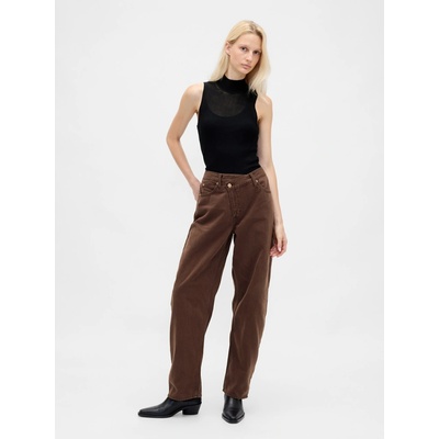 GAP Džíny Barrel Crossover UltraSoft Hnědá