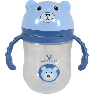 Cangaroo Чаша със сламка Cangaroo - Berry, 240 ml, синя (110043)