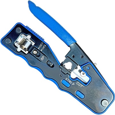 W-Star Krimpovací kleště RJ45 EZ WS7318R profesionální kleště Cat7, Cat6, Cat5, STP