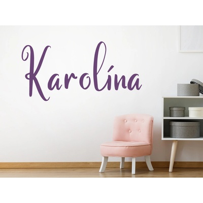 Nalepte.cz Meno podľa želania farba veľkosť písmo nálepka na stenu 20 × 10 cm