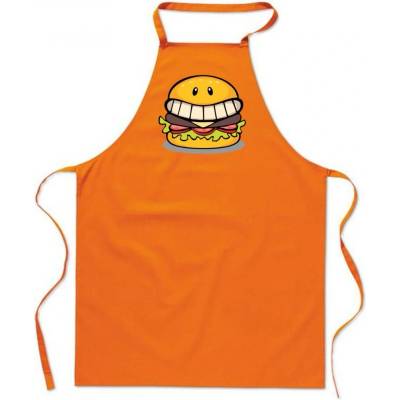 Povidlo.cz Zástěra Hamburger Oranžová