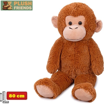 Mikro trading Plush Friends Opice tmavě hnědá 80 cm