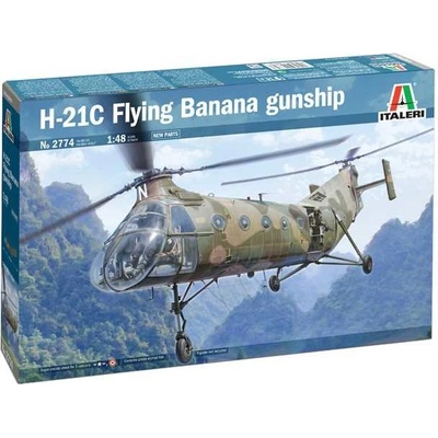 Italeri Piasecki H 21C Flying Banana GunShip 1:48