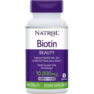 Natrol Biotin 10000 mcg / Maximum Strength [100 Таблетки]