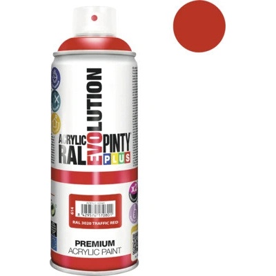 Pintyplus Evo farba v spreji 400 ml RAL 3020 dopravná červená