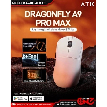 ATK Геймърска мишка atk - atk-a9-pro-max-2.0-wh (atk-a9-pro-max-2.0-wh)
