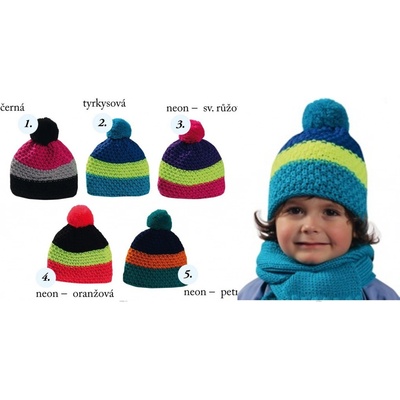 Pletex H058 neon světle růžová zimní čepice neon světle růžová