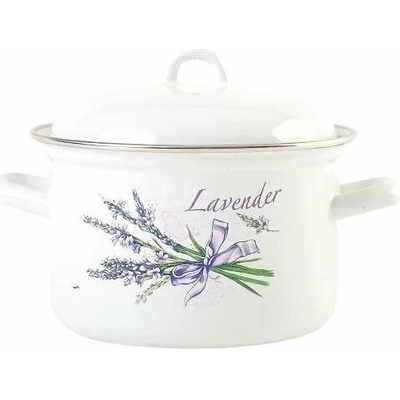 Olymp Hrnec Standard smaltovaný s poklicí 20 cm 45 l levandule