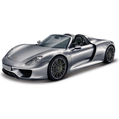 Bburago Porsche 918 Spyder strieborná 1:24