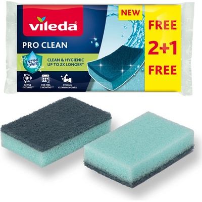 Vileda Pro Clean 179248 houbička 2+1 ks – Zbozi.Blesk.cz