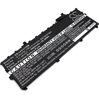 Cameron Sino Батерия за Lenovo Thinkpad X1 Carbon 2017/2018/G6/TP X1, 4800mAh, Li-Pol (CS-LVX117NB)