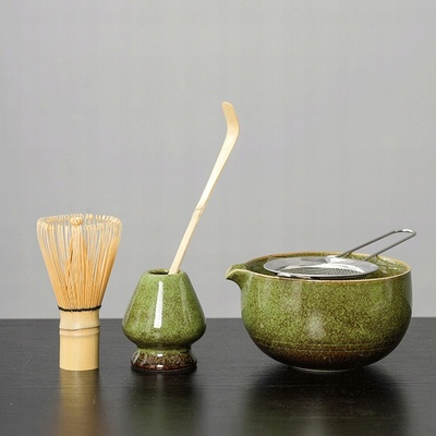 žiadna značka Chashaku bambusová darčeková sada na čaj matcha, metlička, lyžička