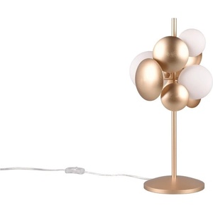 Trio Select Настолна лампа със стъклен абажур в златисто и бяло (височина 50 cm) Bubble - Trio Select (517400379)