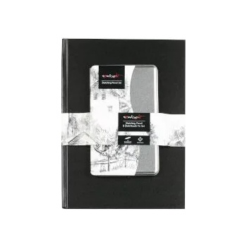 Image 1 of SentioArt Комплект sketchbook и моливи 12 твърдости в мет. кутия