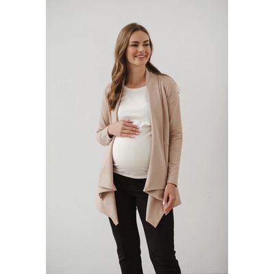 Těhotenský zavinovací kardigan Beige – Zboží Dáma
