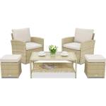 Garden Point Градински мебели Monaco Terrace + 2 пуфа Garden Point бежова (GAP248-TERPU)