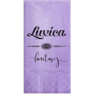 Luxica® Fantasy - лилави салфетки с дискретен релеф и фин бордюр 2 слоя | 40 броя Сгъвка 1/8 (0220920)