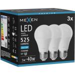 Mexen Nova 3x LED крушка E27, A60, 5W, Студена - 6500K, 525 lm - L100-E27-0565-01x03 (L100-E27-0565-01x03)