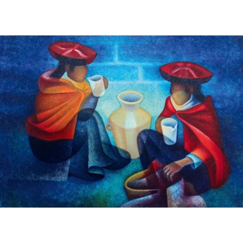 Image 1 of Bluebird Puzzle - Puzzle Louis Toffoli - Les Marchandes (Pérou), 1975 - 1 000 piese