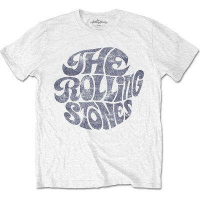 The Rolling Stones tričko Vintage 70s Logo biele