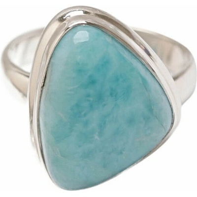 Nefertitis Larimar prsten stříbro R4041