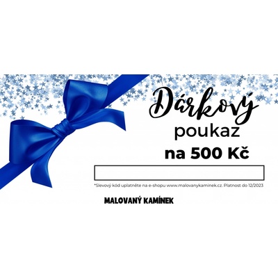 Malovaný kamínek Dárkový poukaz v hodnotě 500 korun Typ poukazu: Digitální - zasílaný emailem