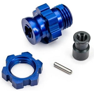 Traxxas главина на колелото къса 17mm с канали синя