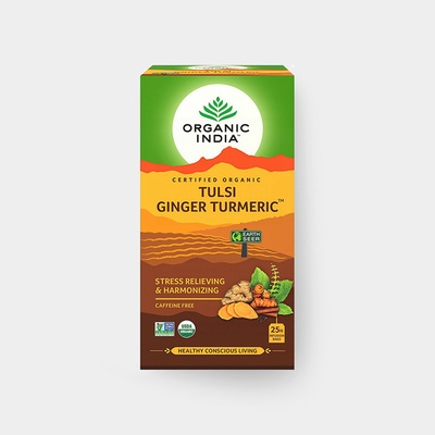Organic India Tulsi Kurkuma zázvor Bio 25 vreciek