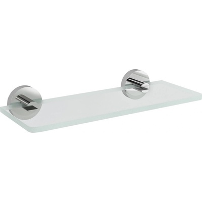 Sapho X-ROUND skleněná police 200 mm chrom/čiré sklo XR009-12